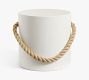 Coastal Concrete &amp; Rope Outdoor Side Table (14"-16")