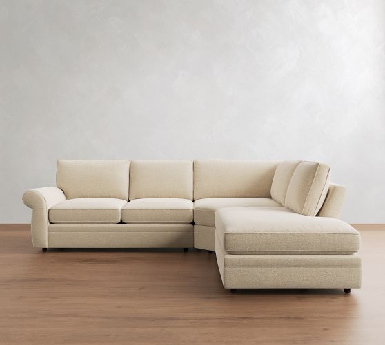 Pearce Roll Arm Deep Seat 3-Piece Bumper Sectional (127") by Pottery Barn