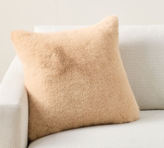 Faux Fur Mink Pillow Cover