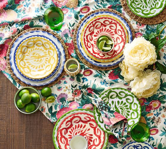 Puebla Porcelain Cereal Bowls - Set of 4 | Pottery Barn