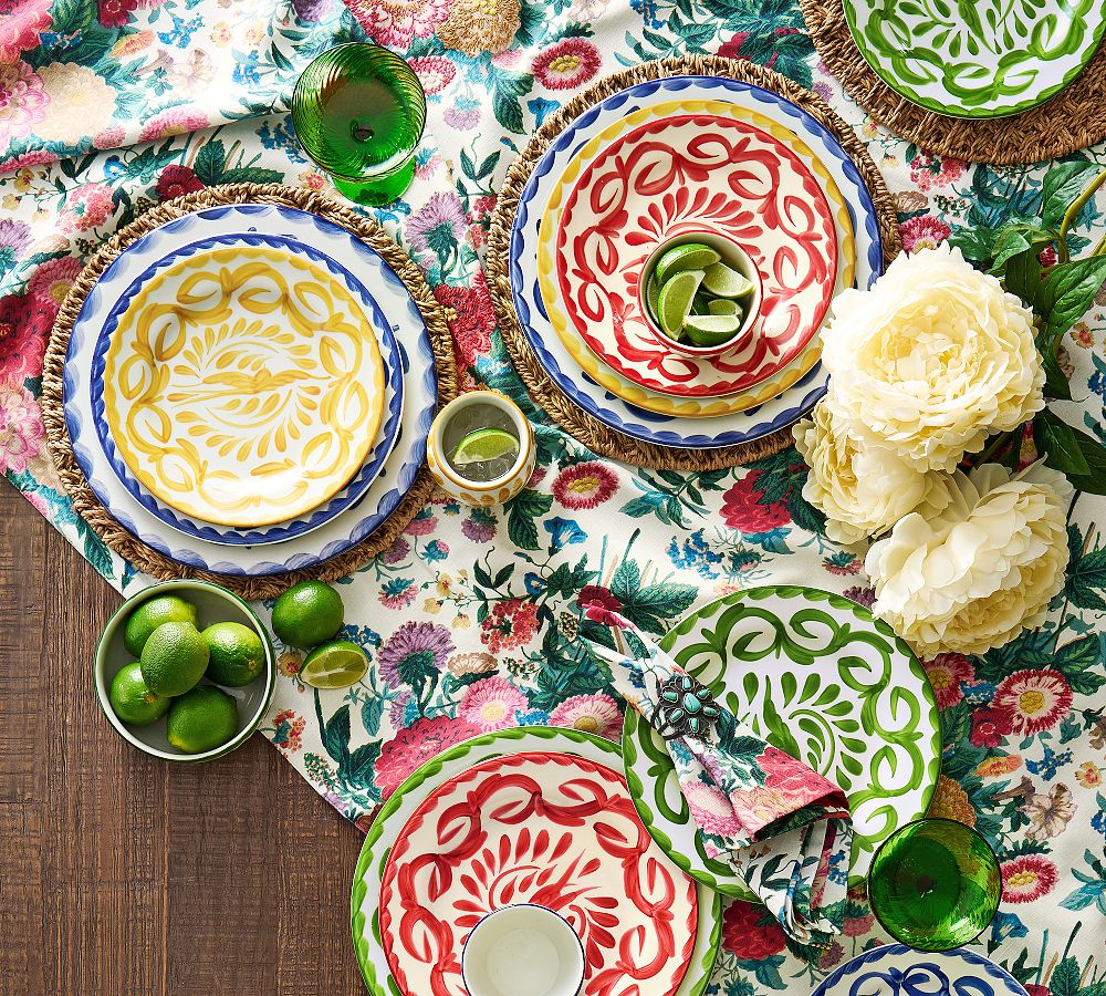 Puebla Porcelain Dinnerware Collection by Pottery Barn