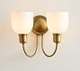 Holmes Milk Glass Double Sconce (13")
