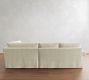 Pearce Roll Arm Deep Seat Slipcovered 3-Piece Bumper Sectional (127")