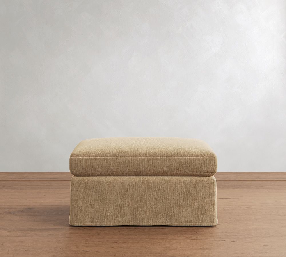 Sierra Slipcovered Ottoman by Pottery Barn