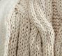 Alpine Handknit Cable Sherpa Back Throw