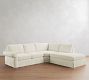 Pearce Roll Arm Deep Seat Slipcovered 3-Piece Bumper Sectional (127")