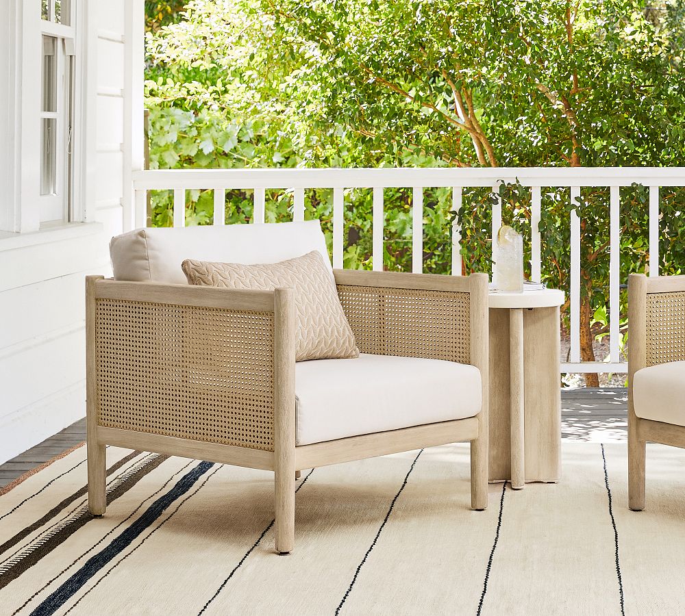 Marina Cane Outdoor Lounge Chair by Pottery Barn