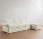 Pearce Roll Arm Deep Seat Slipcovered Chaise Sectional (110"&ndash;150")