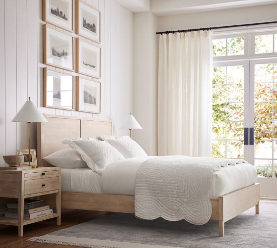 Reclaimed Parquet Bed | Pottery Barn