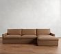 Westwood Slim Arm Leather Chaise Sectional (125"&ndash;143")