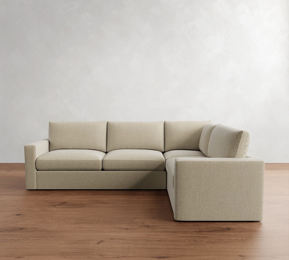 Westwood Square Arm 3-Piece Sectional (117") by Pottery Barn