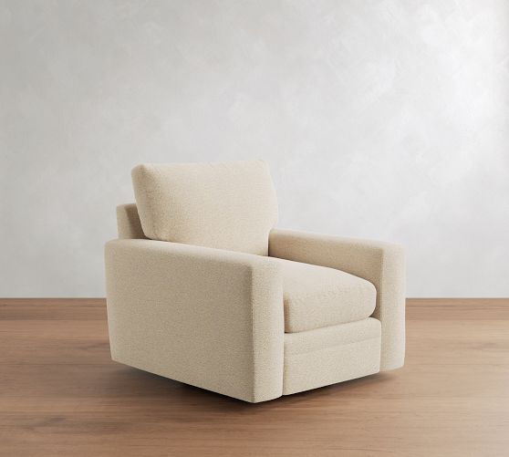Pearce Modern Square Arm Deep Seat Swivel Chair by Pottery Barn