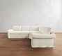 Pearce Roll Arm Deep Seat Slipcovered 3-Piece Wedge Sectional (127")