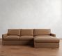 Westwood Slim Arm Leather Chaise Sectional (125"&ndash;143")