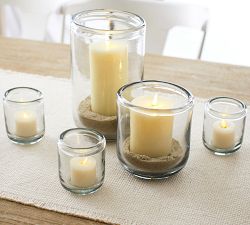 Brie Handcrafted Glass Hurricane Candle Holder