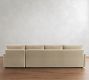 Pearce Modern Square Arm Deep Seat Chaise Sectional (101"&ndash;131")