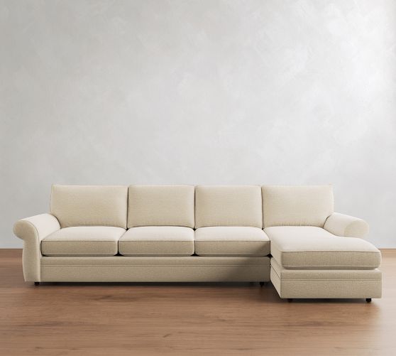 Pearce Roll Arm Deep Seat Chaise Sectional (110"-150") by Pottery Barn