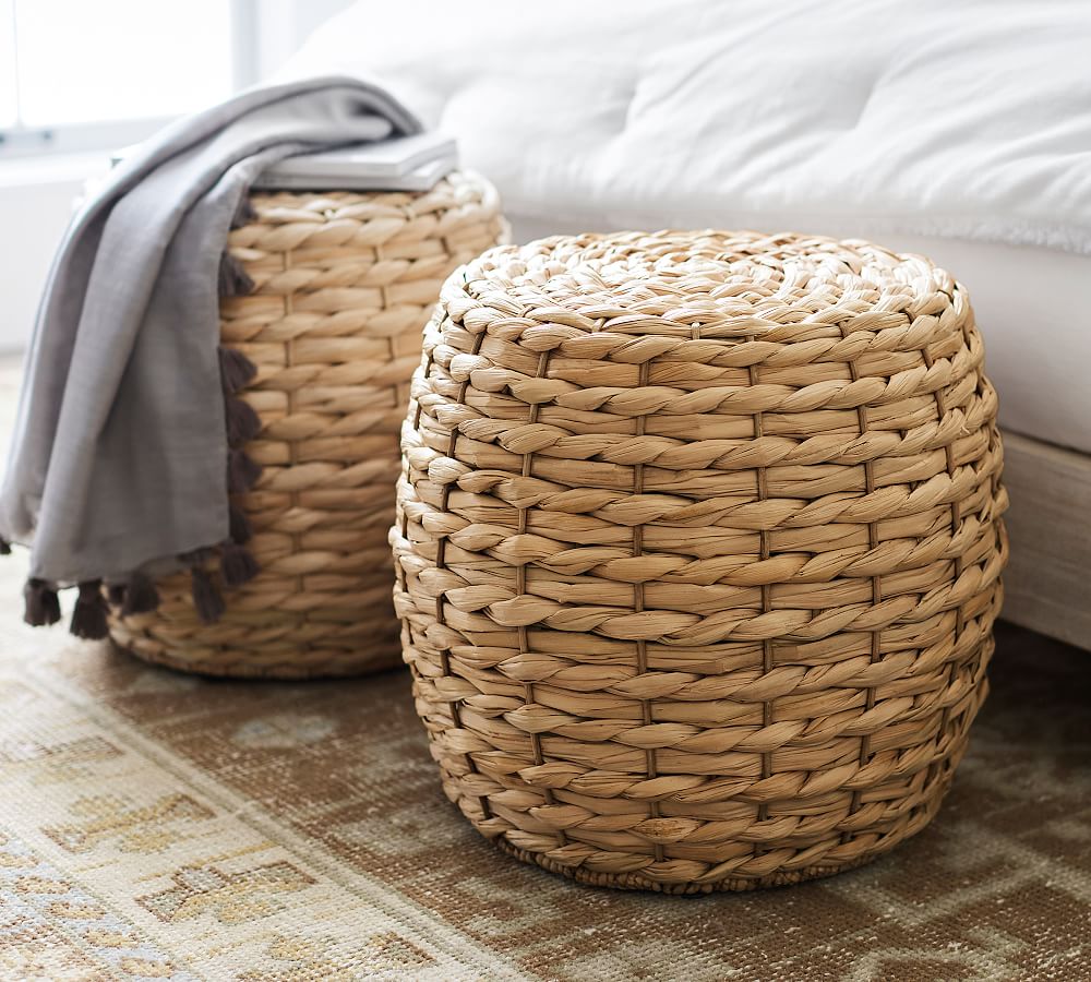 Mallorca 20" Seagrass Drum Accent Stool by Pottery Barn