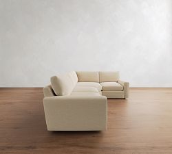 Pearce Modern Square Arm Deep Seat 3-Piece Wedge Sectional (123")