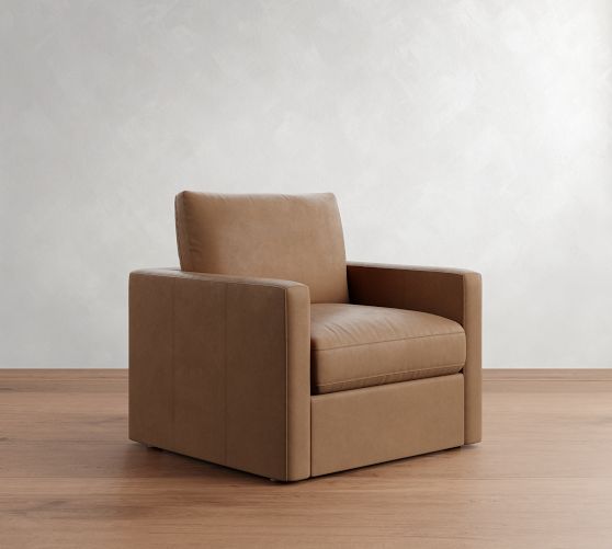 Westwood Slim Arm Leather Chair by Pottery Barn