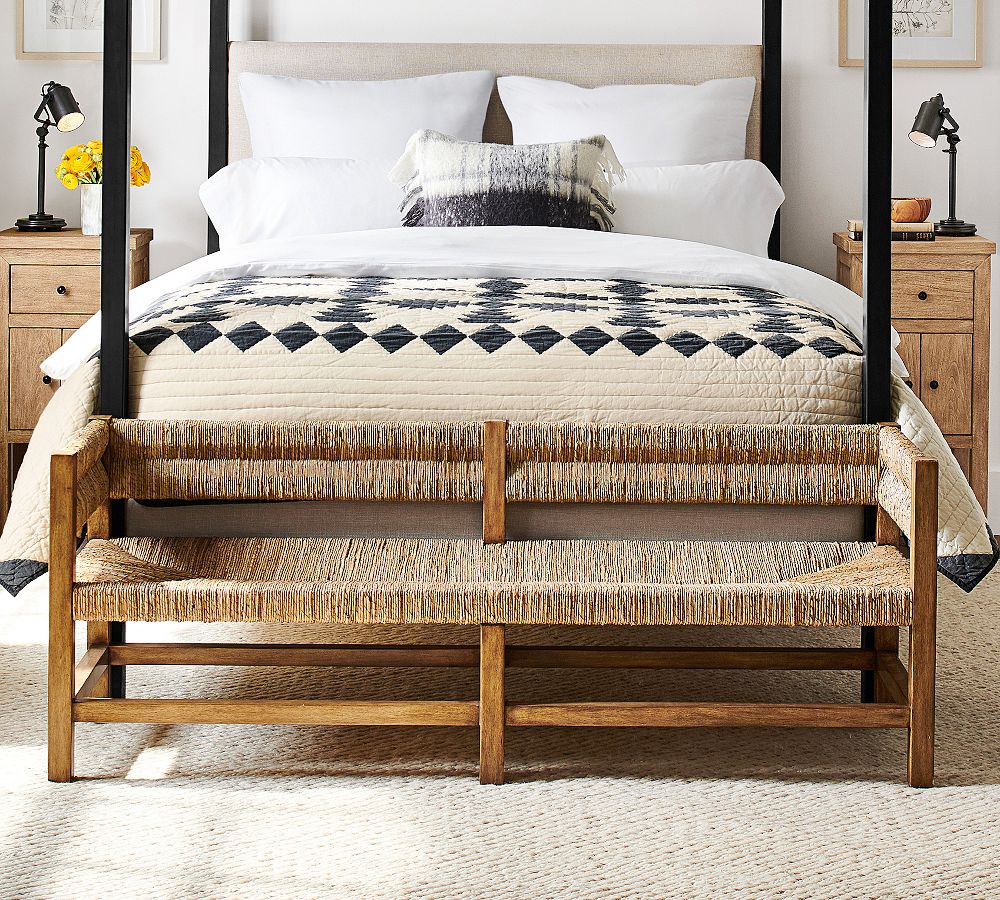 Malibu Woven Bench (64") by Pottery Barn