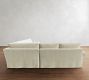 Pearce Roll Arm Deep Seat Slipcovered 3-Piece L-Shaped Sectional (127")