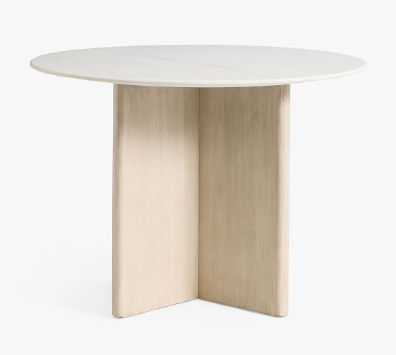 Cayman Round Marble Dining Table (47.5") by Pottery Barn