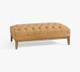 Edgewood Tufted Leather Ottoman