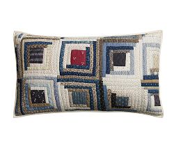 Open Box: Lassen Handcrafted Quilted Sham, King, 20" w x 36" l - Blue Multi