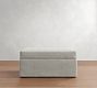Cameron Modern Square Arm Slipcovered Ottoman and a Half