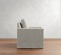 Cameron Modern Square Arm Slipcovered Swivel Chair