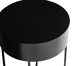 Jean Round Metal Nightstand (16")