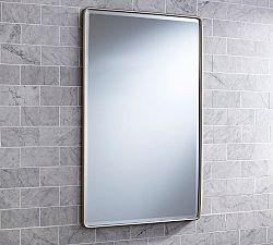 Open Box: Vintage Rounded Rectangular Inset Medicine Cabinet (17"W x 27"H) - Satin Nickel