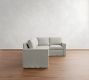 Cameron Modern Square Arm Slipcovered 3-Piece Wedge Sectional (104")