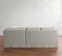 Cameron Modern Square Arm Slipcovered 3-Piece Wedge Sectional (104")