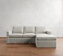 Cameron Modern Square Arm Slipcovered Chaise Sectional (98")