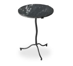 Delmar Round Marble End Table (18.5")