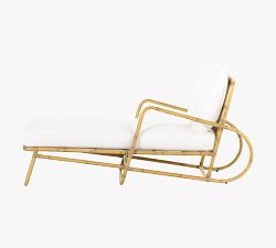 Elm Faux Rattan Single Outdoor Chaise Lounge