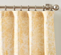 Open Box: Sorrel Toile Light Filtering Drape, 50"W x 84"L - Gold