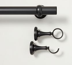 Open Box: Somorset Curtain Rod, 28"-48", 1.25" Diam. - Satin Iron