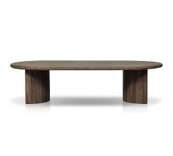 Paulina Teak Oval Outdoor Coffee Table (70")