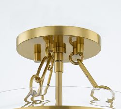 Soen Glass Semi Flush Mount (11")