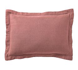 Open Box: Belgian Flax Linen Sham, Standard Set of 3 - Rosewood