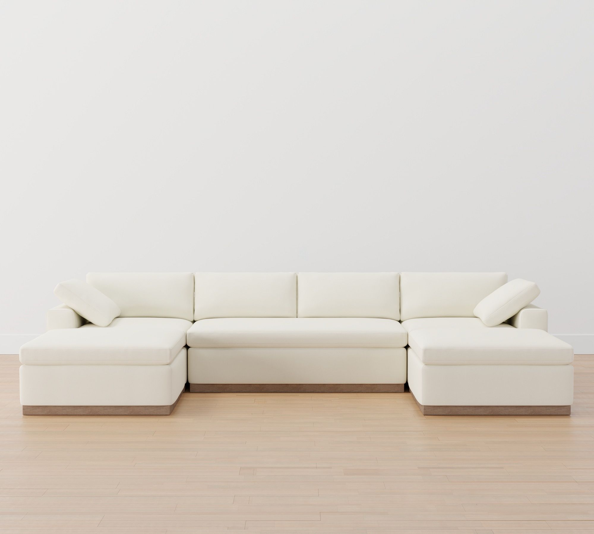 Dream Wood Base Modular 5-Piece Double Chaise Sectional (154")