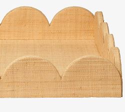 Zaria Handcrafted Scalloped Tray