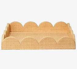 Zaria Handcrafted Scalloped Tray
