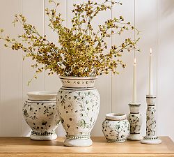 Green Floral Vase Collection