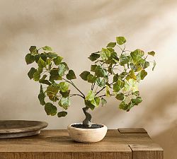 Faux Potted Aspen Leaf Tree