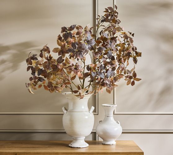 Faux Oversized Chocolate Leaf Branch