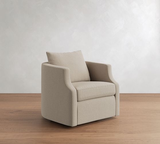 Monroe Barrel Arm Swivel Chair by Pottery Barn